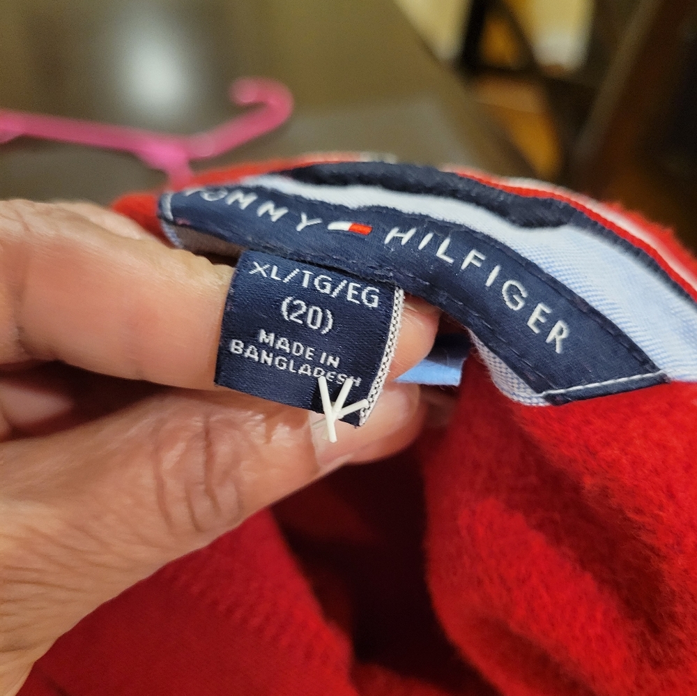 Boys size 20, Tommy Hilfiger,  zip up hoodie
